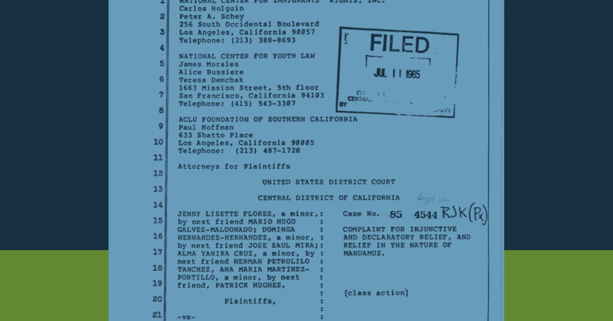 The Flores Settlement Agreement and its Implications for Im/migrant Well-Being